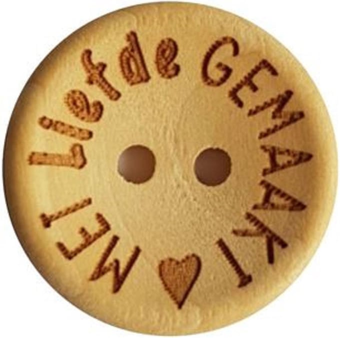 Durable Houten Knopen Met Liefde Gemaakt 20mm 4 stuks