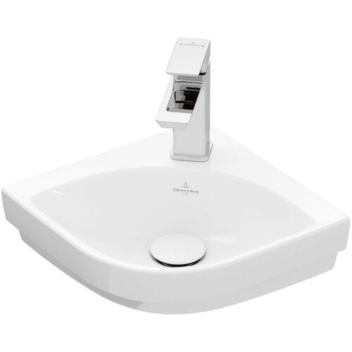 Villeroy & Boch Subway 3.0 corner hand wash basin 32 cm, with 1 tap hole, without overflow 43714601