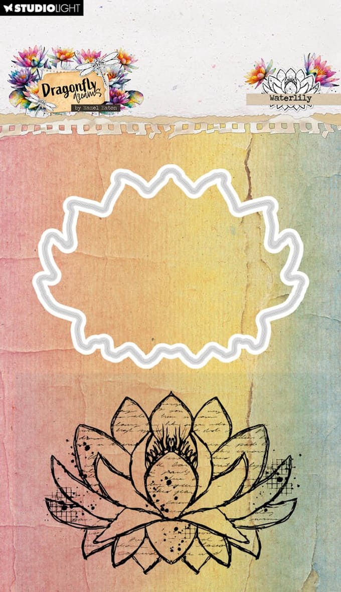 Stamp & cutting die Waterlily - Dragonfly dreams nr. 102