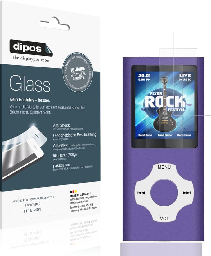 dipos – 2x Matte Pantserfolie geschikt voor Tabmart T116 M01 | 9H Screenprotector