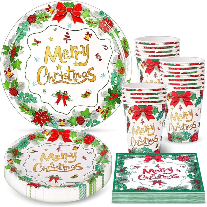 168-delige Kerst Krans Party Servies Set