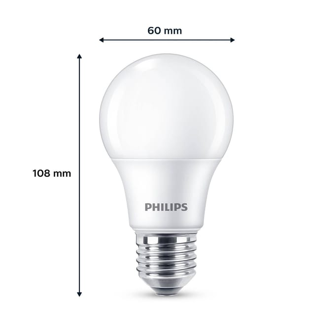 Philips LED spot 8W/827 (60W) matglas 2-pack E27