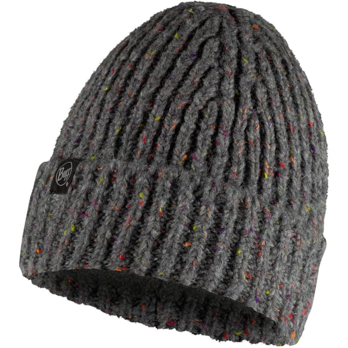Buff gebreide fleecemutsmuts, unisex grijze pet One size grijs