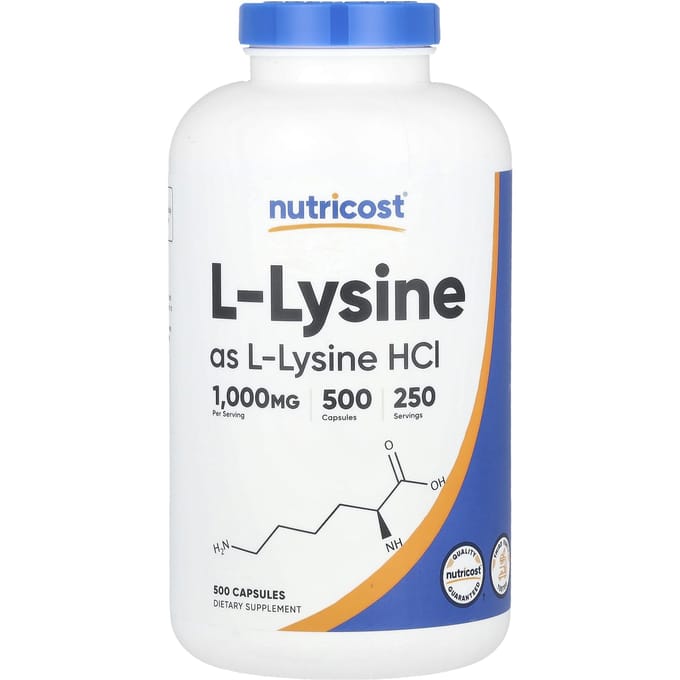 L-Lysine, 1.000 mg, 500 Capsules (500 mg per capsule)