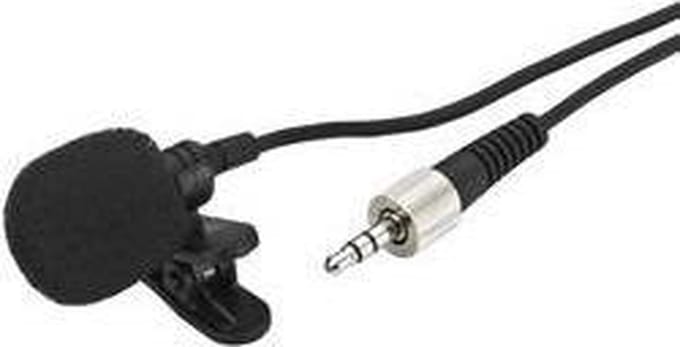 Monacor ECM-821LT Spraakmicrofoon Dasspeld Zendmethode:Kabelgebonden Incl. windkap Microfoon (3.5 mm jackplug), Microfo