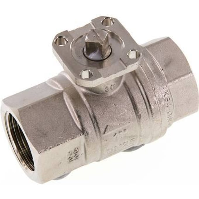 G1'' 2-Weg Messing Kogelkraan ISO-Top PN40 - BL2BA - BL2BA-100