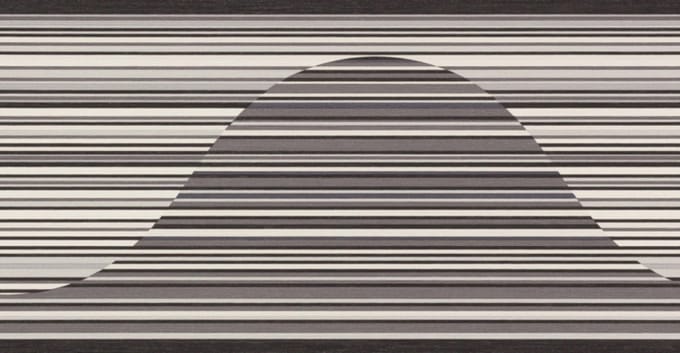 Breed berhangrand modern zwart wit grijs rasch