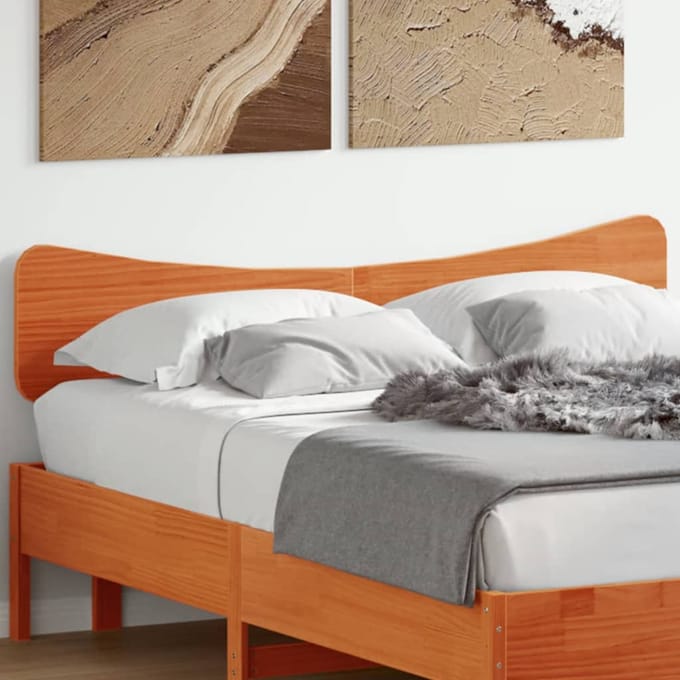 vidaXL - Hoofdbord - 160 - cm - massief - grenenhout - wasbruin