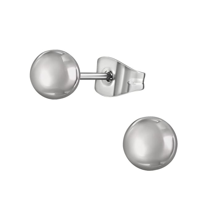 CS Joy - bal ronde oorbellen - Chirurgisch staal - basic rond oorknopjes - 4 mm