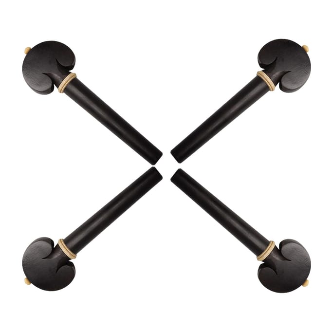 4 Stuks Cello Stemknoppen Soepele Fijnafstelling Ebbenhout Orkestrale Snaren Accessoires Onderdelen black