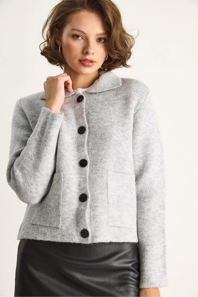Gebreide cardigan met zakken