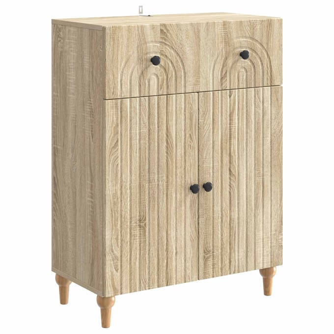 vidaXL - Dressoir - Sonoma - Eiken - 66 - x - 34,5 - x - 90 - cm - Bewerkt - hout