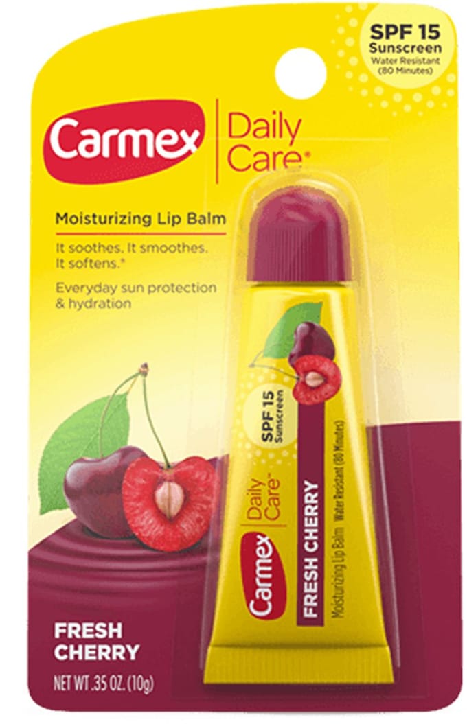 Carmex Lippenbalsem Kers - Hydraterende Lippenbalsem met Zonbescherming SPF15 - 2-pack