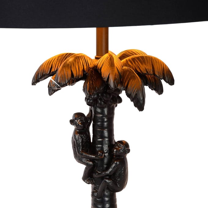 Lucide EXTRAVAGANZA COCONUT - Tafellamp - Ø 30,5 cm - 1xE27 - Zwart
