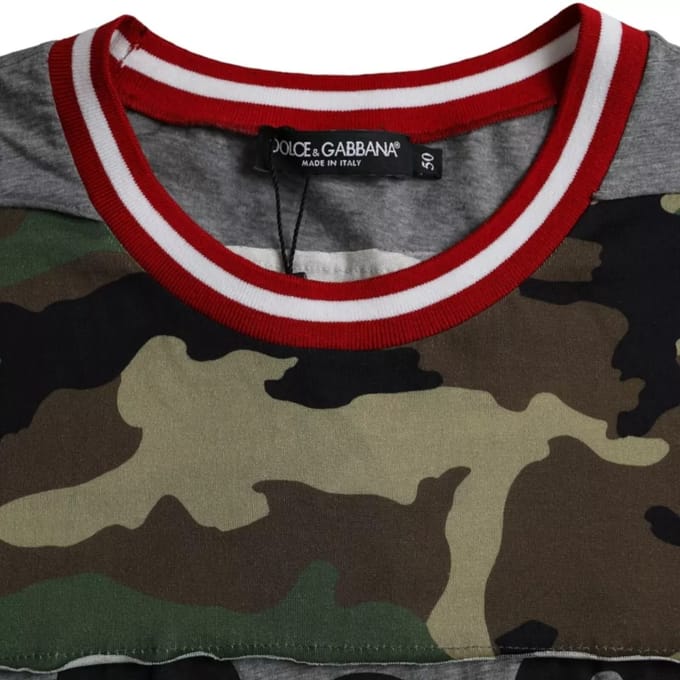 Camouflageprint T-shirt Ja Bedankt