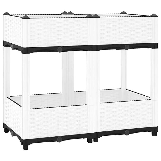 vidaXL - Plantenbak - verhoogd - 80x40x71 - cm - polypropeen