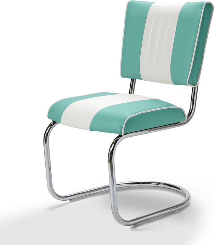 Bel Air Retro Eetkamerstoel CO-27 Turquoise