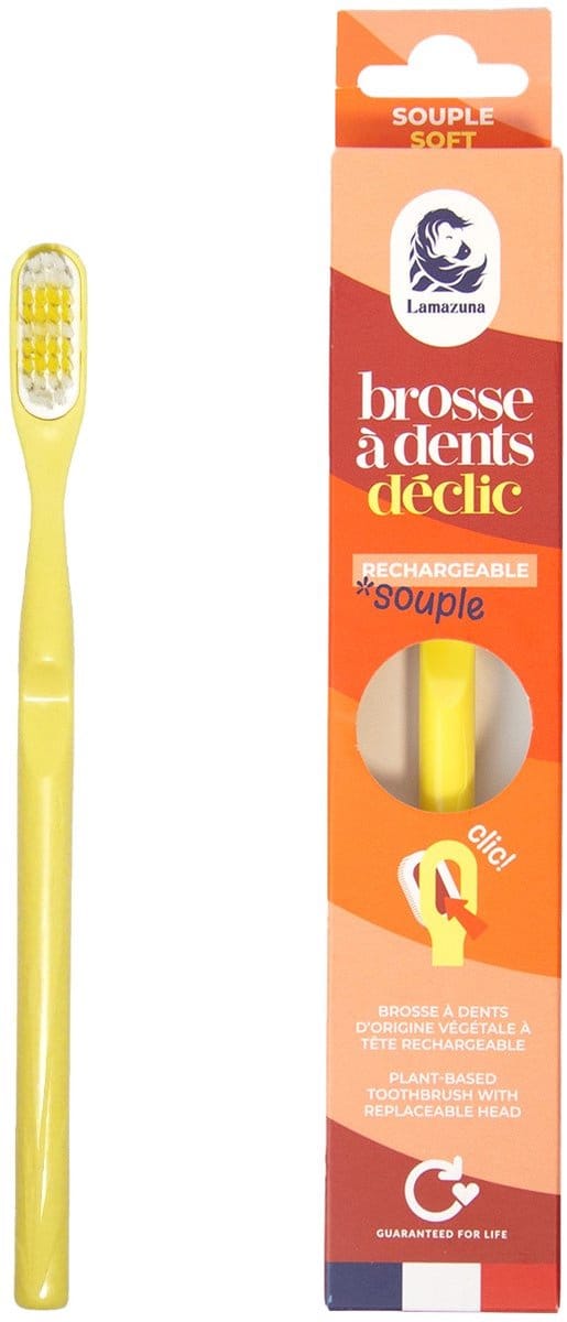 Lamazuna Toothbrush soft mimosa yellow 1 Stuks