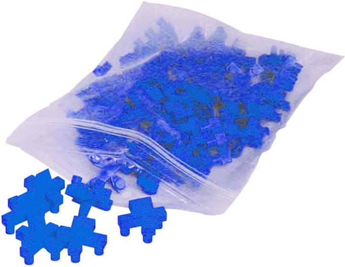Tegelkruisjes multi 4 + 5 mm zak a 100 stuks blauw