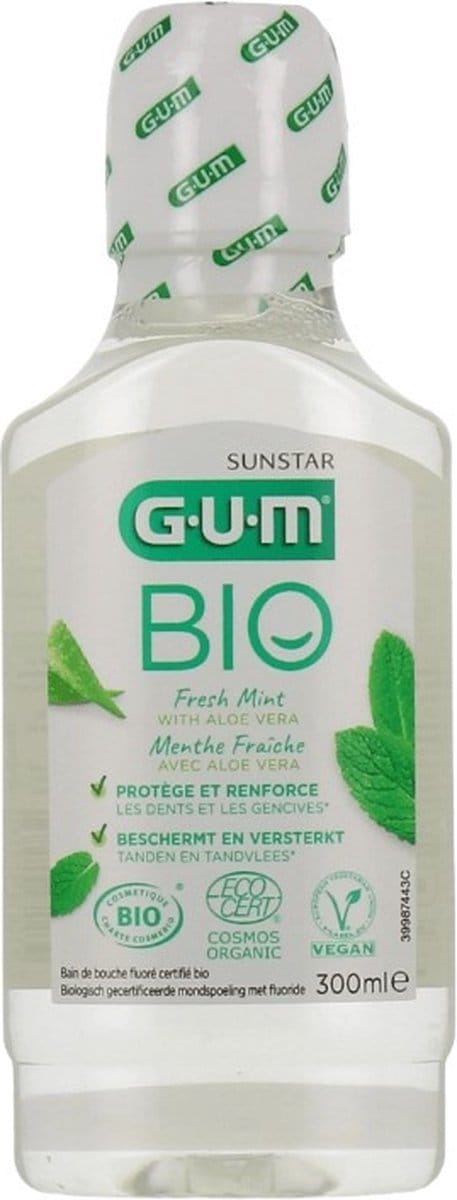 Gum BIO Mondspoeling - 300 ml - Munt/Aloë Vera