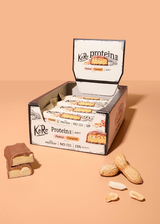 Soft protein bar peanut caramel style | 12 x 45 g