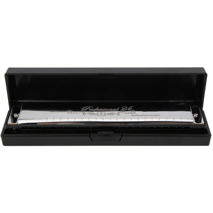 Harmonica Clé de Do 24 Trous Polyphonique Étudiant Adulte Débutant Jouant Résine Accentuée Harmonica à BoucheArgent