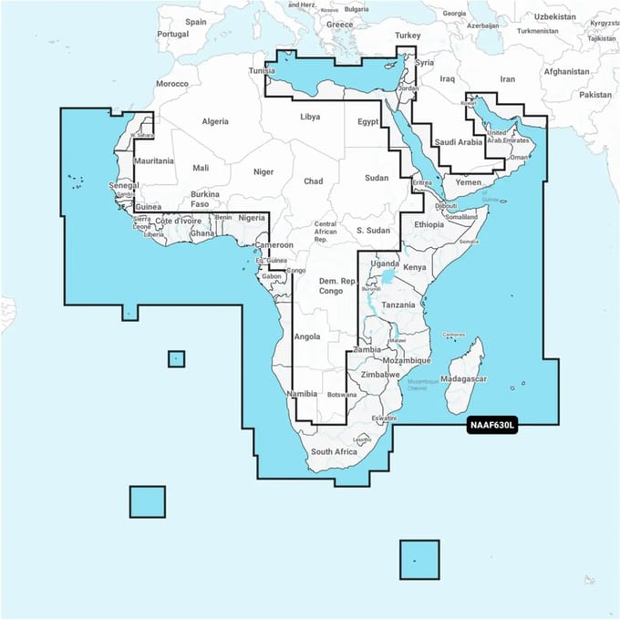 Navigatie kaart + grote sd - afrika - midden oosten Navionics