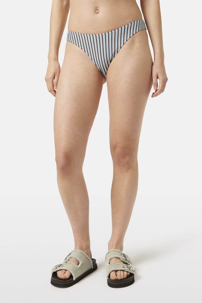 Scotch & Soda Textured Stripe Bikini Bottom Cold Brew Taglia: S | Bikini Outlet | Donna