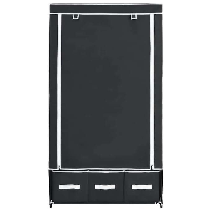 vidaXL - Kledingkast - 87x49x159 - cm - stof - zwart