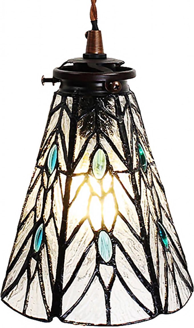 Lumilamp Hanglamp Tiffany Ø 15x115 cm Transparant Glas