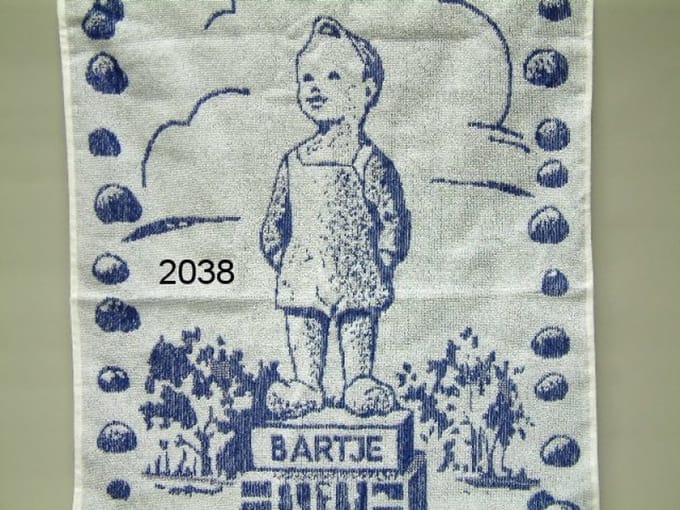 Handdoek Bartje – Blauw/Wit – 50 x 100 cm – 100% Katoen
