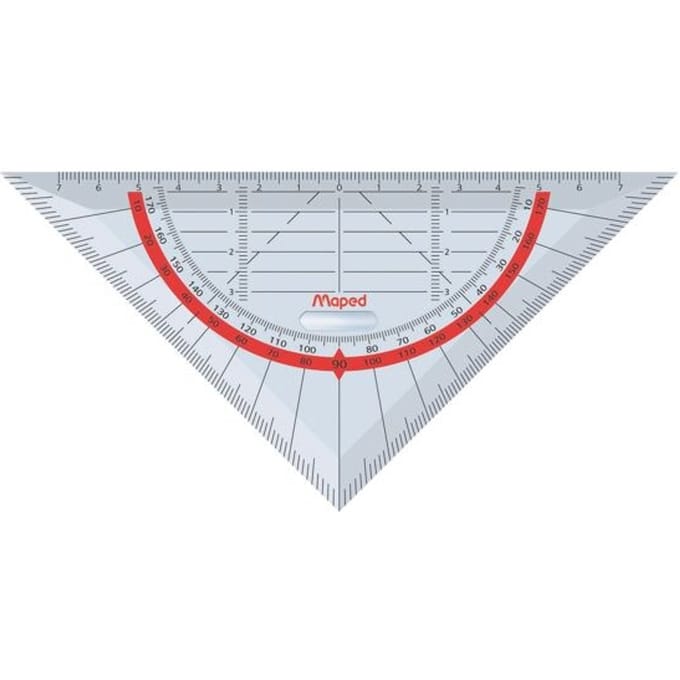 Geodriehoek »Technik« 16 cm met handgreep