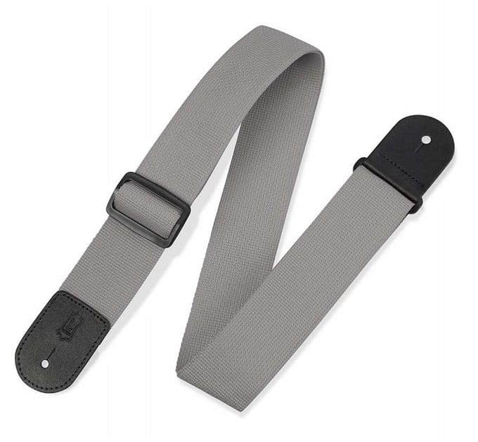 Levy's M8POLY-GRY Single Tone Polypropyleen Gitaarband Grijs
