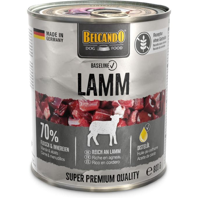 6x800g Belcando Baseline lam natvoer voor honden