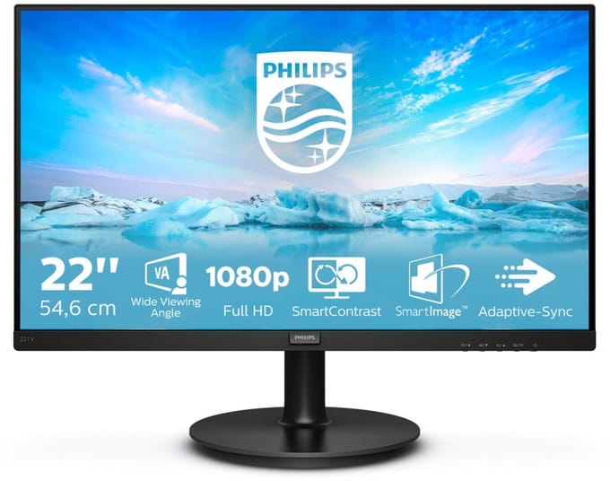 Philips 221V8A/00 Serie - Full HD LED Monitor - 21.5 inch - VA Scherm - Ingebouwde Luidsprekers
