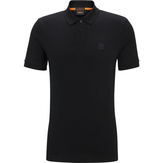 BOSS Orange Passenger Heren Stretch-Katoen Slim-Fit Polo met Logo Patch NOS