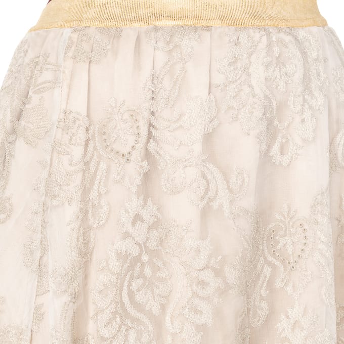 Vrouwenrok met hoge elastische taille en chiffon voering JWKG01
