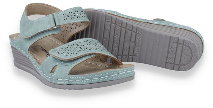 Mode-mania Dames Sandaal | Groen | Maat: 37
