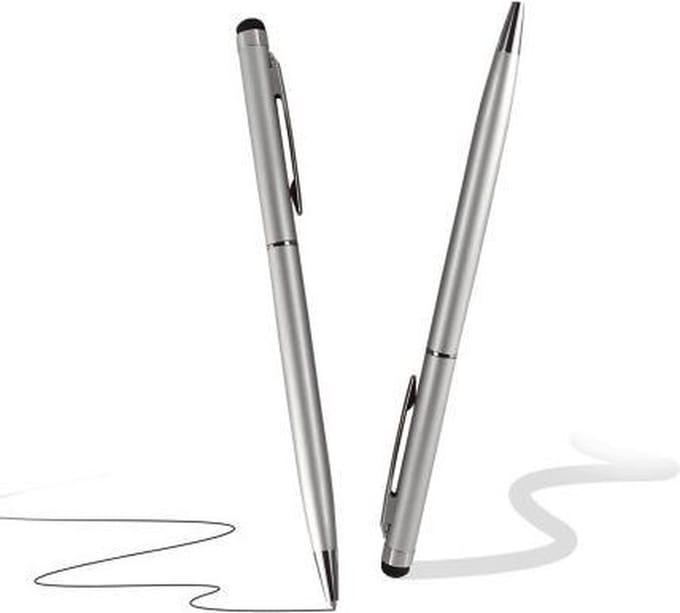 2-in-1 Stylus pen (Zilver)