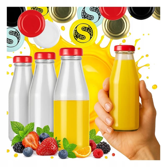 Bimberek JUICE - Glazen Flessen - 200 ml - Transparant - 50 stuks
