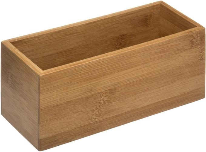 5five Opbergbox - voor Sieraden/make-up - 23 x 9,5 cm - bamboe hout - Nagellak box - Sieraden box - Make-up box - Organizer