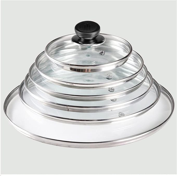 Pannendeksel - Universeel Deksel - Koken en Bakken - Hittebestendig Handvat - 22 cm - Metaal