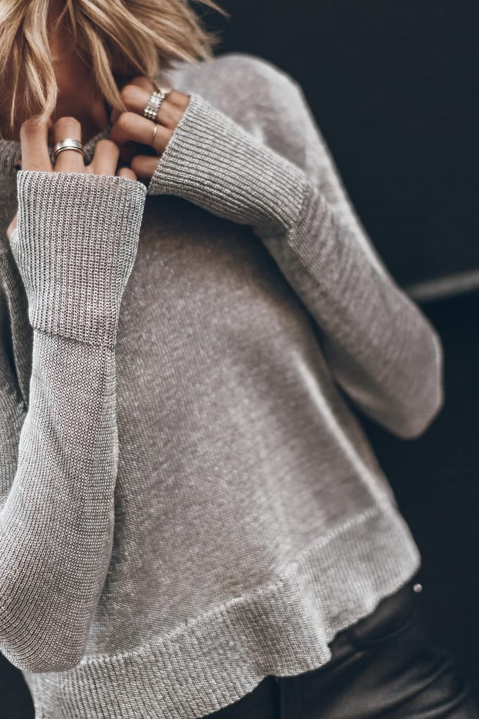 Mikuta The Silver Metallic Knitted Sweater Taglia: M | Maglioni a maglia Outlet | Donna | Grigio