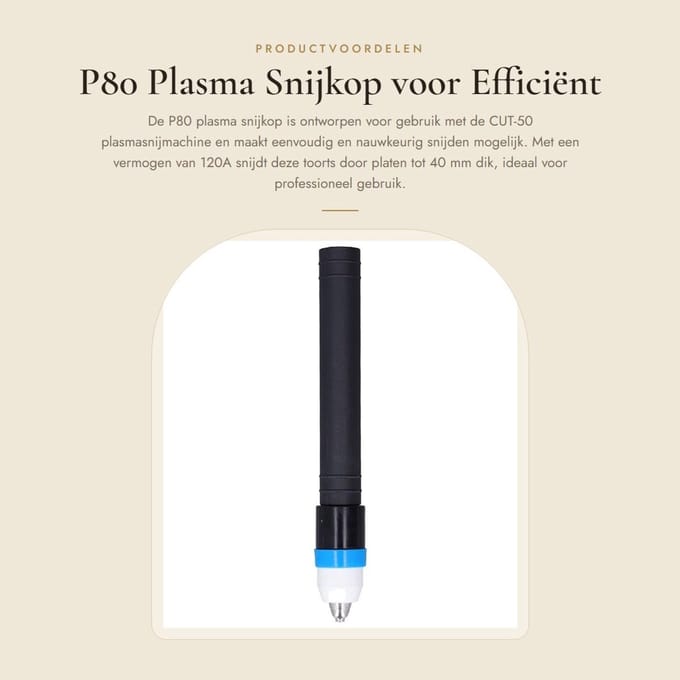 Dailygoods - P80 Plasma Snijkop voor Efficiënt Snijden met CUT-50