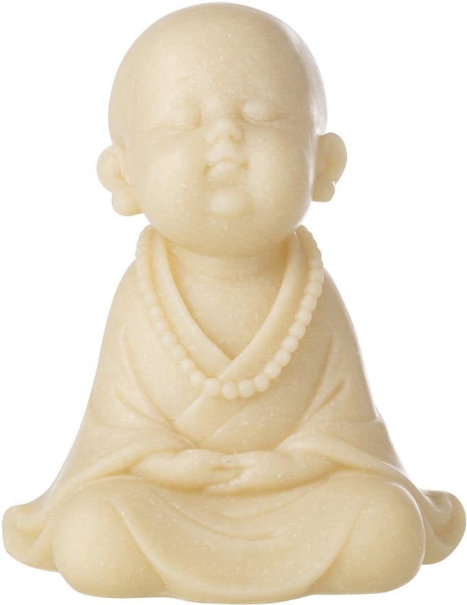 J-Line decoratie Monnik Zen - polyresin - geel - large
