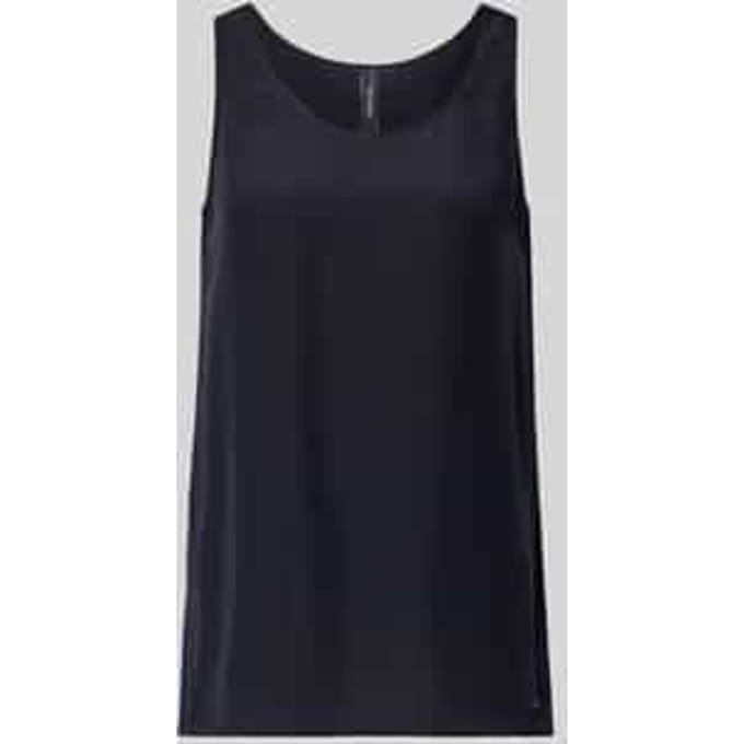 Blouseshirt met ronde hals en labeldetail