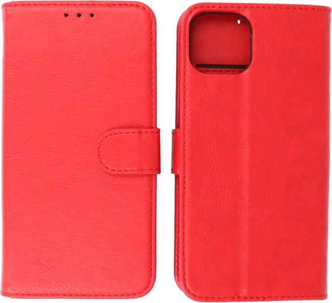 iPhone 15 Hoesje Book Case Telefoonhoesje Rood