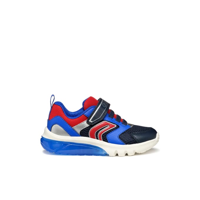 GEOX CIBERDRON JONGENS Sneakers - MARINEBLAUW/DONKERROOD - Maat 37