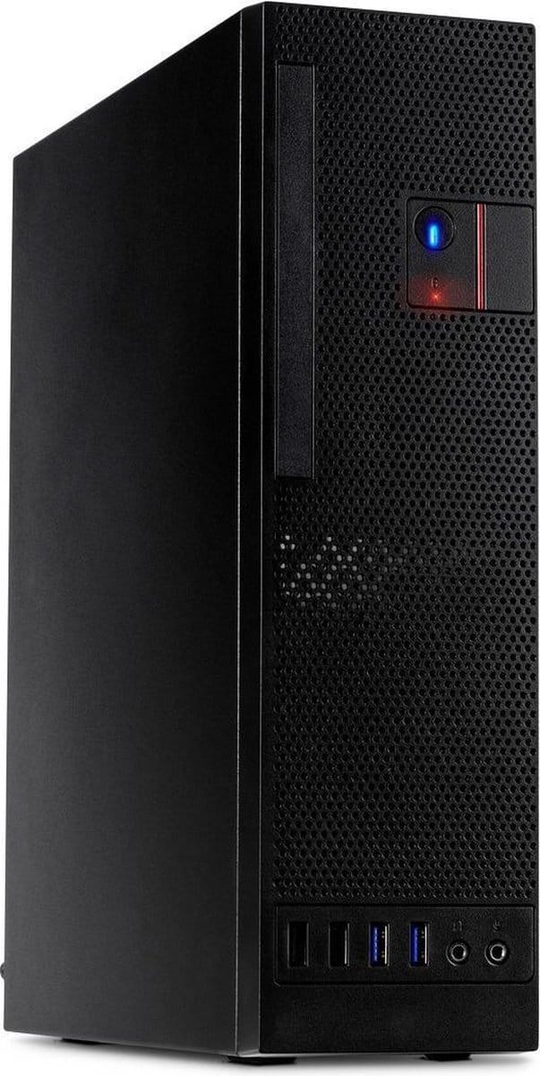 Inter-Tech S-331 - Case - Desktop slimline - Zwart