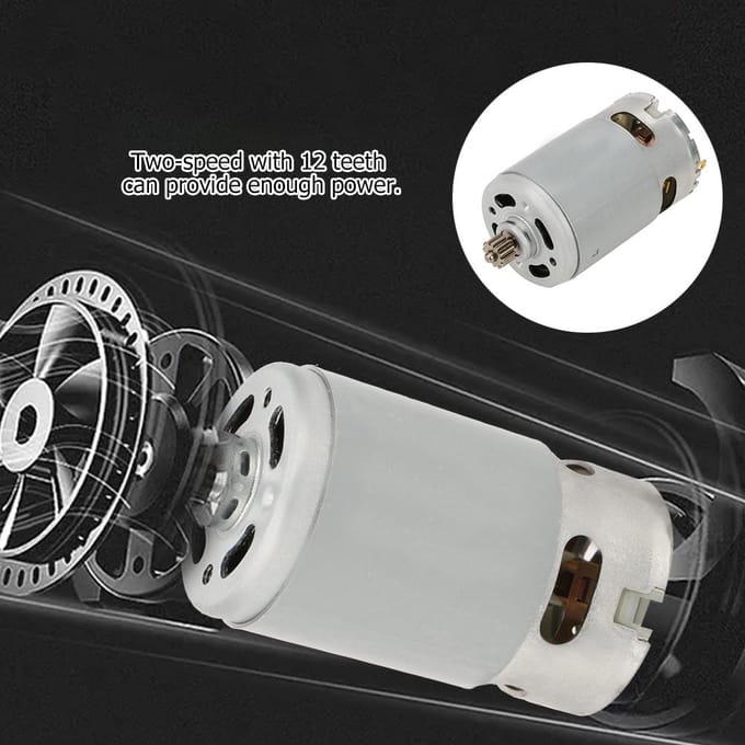 Moteur à courant continu industriel à deux vitesses et 12 dents pour perceuse électrique, accessoires pour machines-outils 21 V
